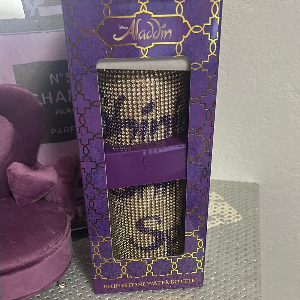 Disney Aladdin Purple and Gold Water Bottle from New York NIB - Picture 1 of 4
